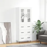 vidaXL Highboard Hochglanz-Weiß 69,5x34x180 cm Holzwerkstoff 69,5x180cm (3198435)