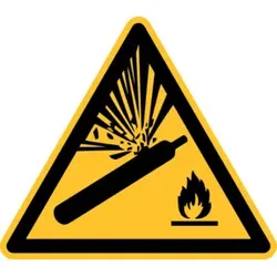 Eichner Warnschild Warnung vor Gasflaschen 10 cm Alu