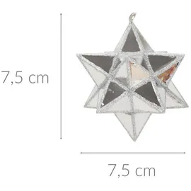 Homea Weihnachtskugeln-set Aus Kunststoff, Sterne, 4er-set, Ø 7,5cm