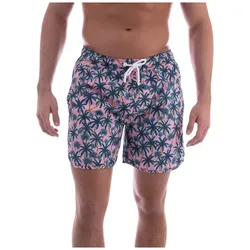 DEDICATED Dedicated Badeshorts Beach Palms Pink - 