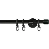 GARESA »RUSTIKA« Ø 16 mm 1 läufig-läufig Wunschmaßlänge rustikale Vorhanggarnitur, verlängerbar, m. Ringe, Endkappe