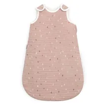 Ehrenkind Ehrenkind® Musselin Babyschlafsack 2.5 TOG | 100% Bio-Baumwolle Rosé mit Tropfen | Baby Schlafsack | 86/92 | Oeko Tex zertifiziert - 80-92