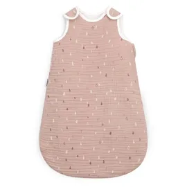 Ehrenkind Ehrenkind® Musselin Babyschlafsack 2.5 TOG | 100% Bio-Baumwolle Rosé mit Tropfen | Baby Schlafsack | 86/92 | Oeko Tex zertifiziert - 80-92