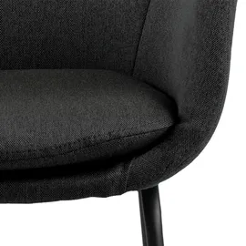 Actona Barhocker rund Stahl matt schwarz
