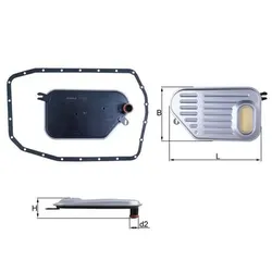MAHLE Hydraulikfilter, Automatikgetriebe mit Dichtung für BMW 24341423376 24101423380 24152333915 HX 239D