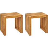 Beliani Bellano Gartenhocker 45 x 43 x 43 cm