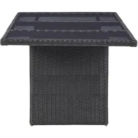 vidaXL Gartentisch 200 x 100 x 74 cm Schwarz