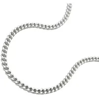 Gallay Panzerkette 1,4mm Flachpanzerkette 2x diamantiert Silber 925 40cm (1-tlg) silberfarben