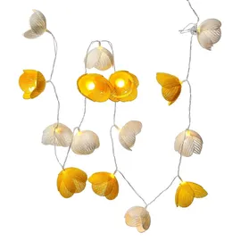 MARELIDA LED-Lichterkette Blumen 1,4 m Weiß/Gelb