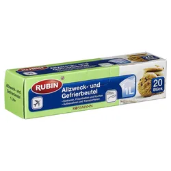 RUBIN Gefrierbeutel 4305615566511 transparent 1,0 l