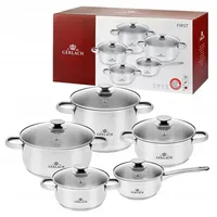 Selgros Gerlach FIRST Nk343 Stahltopf-Set 10-teilig