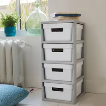 Curver Regal INFINITY 30 x 36 x 69 cm 4-tlg. grau-weiß