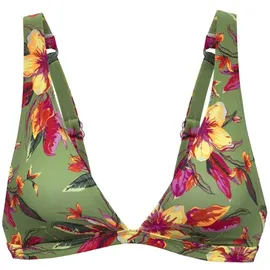 LASCANA Triangel-Bikini-Top Damen salbei-pink bedruckt Gr.38 Cup C/D