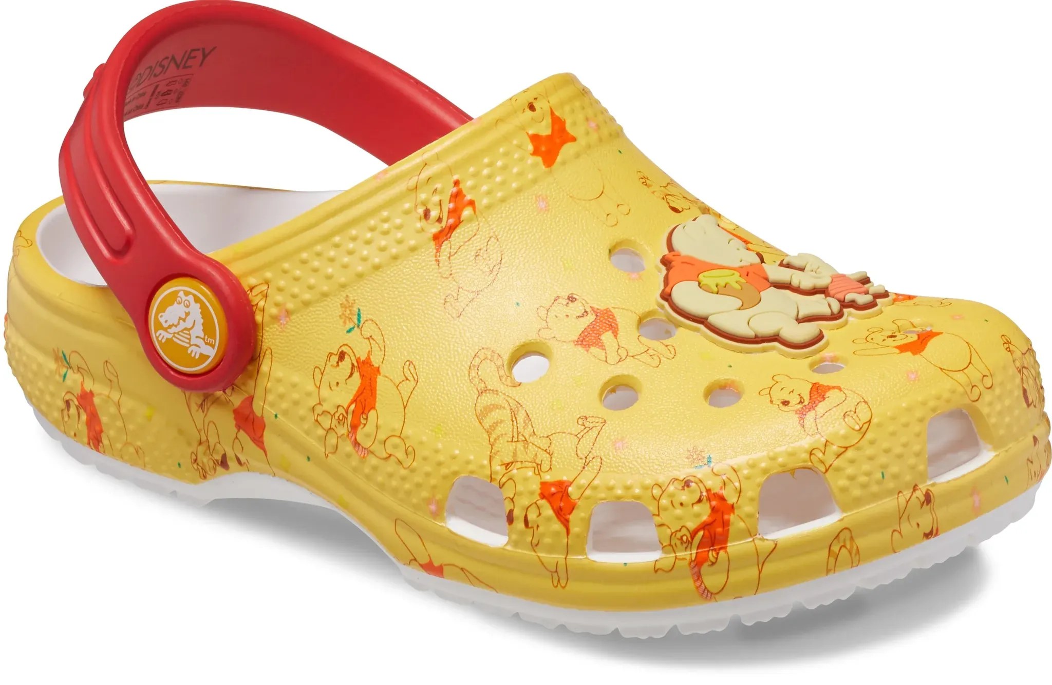 Clog »Classic Disney Winnie The Pooh«, Kindergartenschuh, Sonmmerschuh, Kinderschuh mit Fersenriemen, Gr. 23, gelb-rot, , 65643867-23