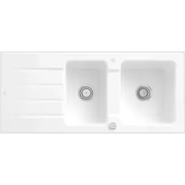 Villeroy & Boch Architectura 80 rechts Einbauspüle keramik weiß Excenterbetätigung 1160 x 510 mm