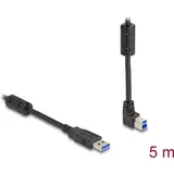 DeLock USB 5 Gbps Kabel A Stecker auf B 90° oben 5 m