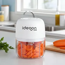 ideoon Kompakter Elektro Multizerkleinerer 250ml 30W: genialer Mini-Häcksler, kabellos & leistungsstark – Perfekt für Zwiebeln, Knoblauch & Babynahrung