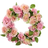 I.GE.A. Kunstkranz Rosen Rosenkranz Türkranz Wandkranz rosa