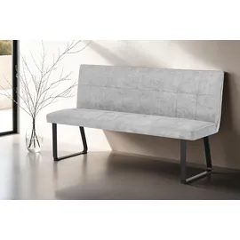 byLIVING Polsterbank Talea Hellgrau 160 x 92 x 59 cm