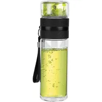 OUKENS Teekanne mit Sieb, 350ml Tee Trennbecher für Haus und Büro Gebrauch, doppelwandige Glas Teekanne, Wasserflasche, Geschenk Isolierglas Tasse