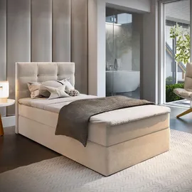 masseno Boxbett mit Bettkasten ¦ beige ¦ Maße (cm): B: 80 H: 98