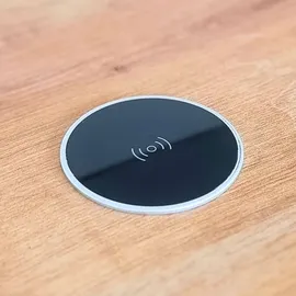 Kalb Material Für Möbel kalb 15W Einbau Ladegerät USB-C 60mm Schnell Ladestation für Smartphones Möbel Induktion Schnellladegerät Wireless Charger Platio