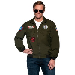 Underwraps Kostüm US Navy Top Gun Pilotenjacke, Bomberjacke im Sinne des Wortes: lizeznzierte Navy-Kleidung von Jetpil braun XXL