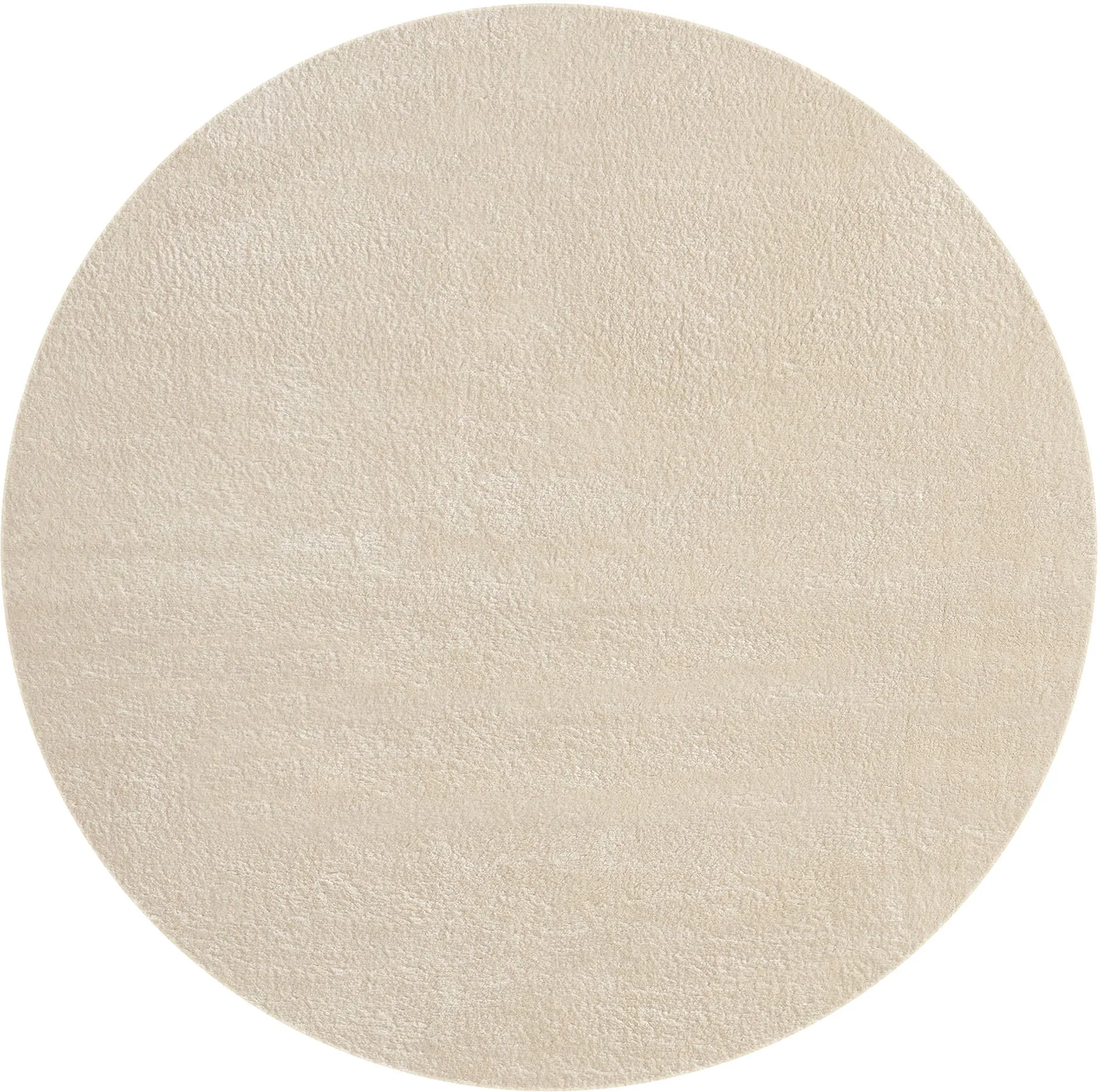 Teppich MERINOS "Loft 37" Teppiche Gr. Ø 200 cm, 16 mm, 1 St., beige Esszimmerteppiche Kunstfellteppich besonders weich und kuschelig, Fell Haptik