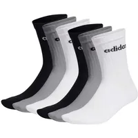 Adidas Socken, 6er Pack-Linear Crew Cushioned 43/45