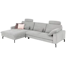 die planbar Ecksofa Kaltschaum-Polsterung 3-Sitzer Grau
