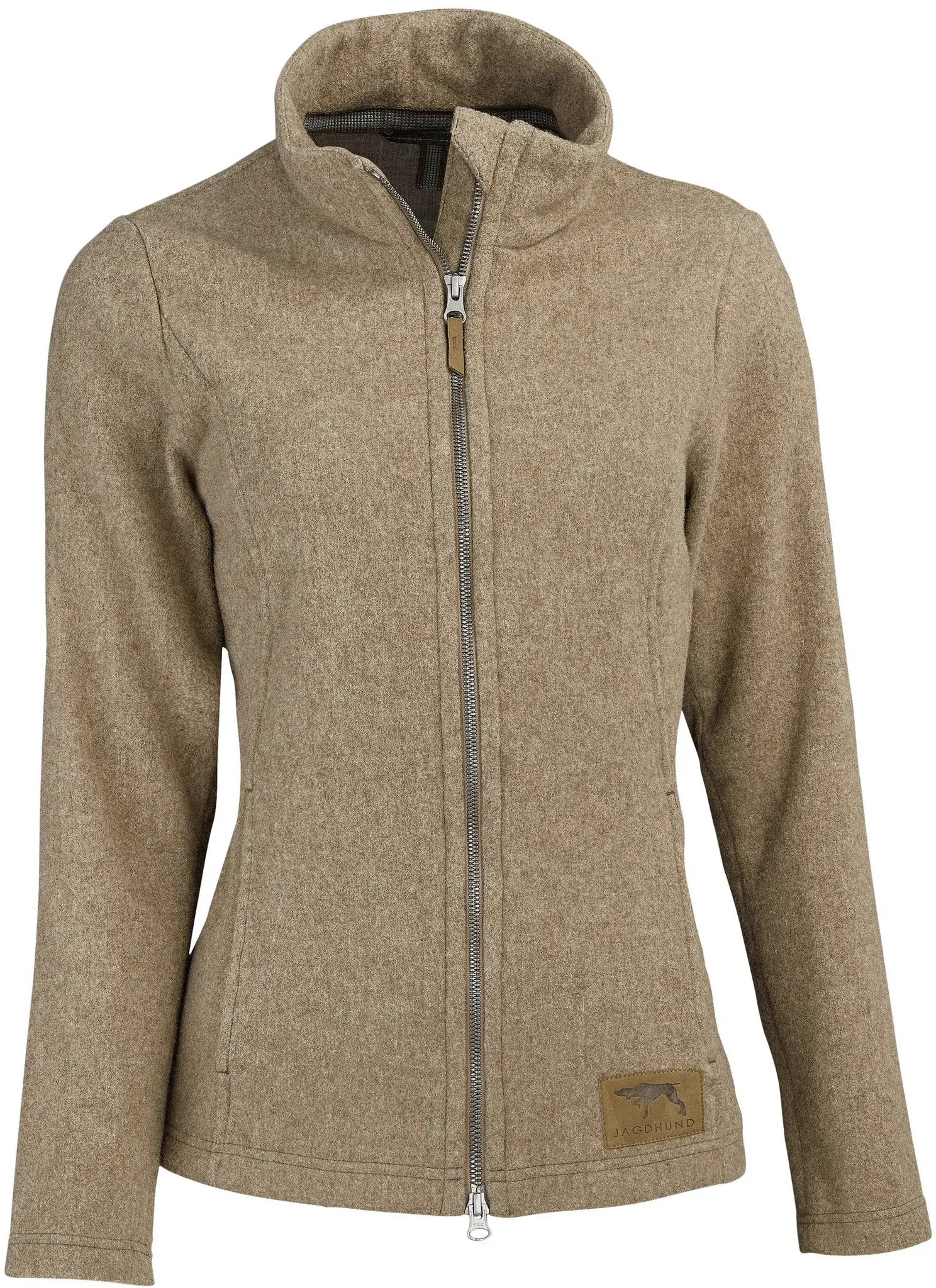 Jagdhund Damen-Woll-Fleecejacke Autal, beige, 42