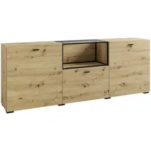 byLIVING Sideboard FRAME Eiche - holzfarben , Maße cm B: 200, H 75,5, T 37,5