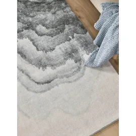 benuta pop Teppich, Grau, Textil, Abstrakt, Rechteckig, 200x300 cm, Gots, wasserabweisend, Teppiche & Böden, Teppiche