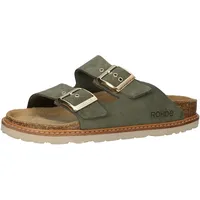 ROHDE Hausschuh ROHDE "Rohde Hausschuhe Veloursleder", Damen, Gr. 38, grün (olive), Veloursleder, Schuhe Hausschuh