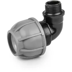 PE-Winkel 90° für Rohre 25mm Außengewinde 1"