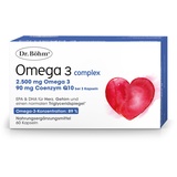 Dr. Böhm Omega 3 complex: Für Herz, Gehirn und normale Blutfettwerte (Triglyceride), mit hochdosierten Omega-3-Fettsäuren & Coenzym Q10, 60 Kapseln