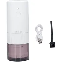 Tragbare Mini-usb-kaffeemühle – Kabelloser, Wiederaufladbarer Automatischer Kegelmahlwerk Für Zuhause Und Unterwegs – Weiß
