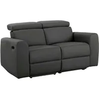 2-Sitzer HOME AFFAIRE "Sentrano", grau, B:152cm H:82cm T:98cm, NaturLEDER/Kunstleder (Das Leder hat eine Dicke von 0, 9-1, 0 mm), Kunstleder, Webstoff (95% Polyester, 5% Nylon), Struktur fein (95% Polyester, 5% Nylon), Sofas, 152 cm, man. o. elektr. Relaxfunktion und USB/Kopfverstellung