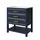 Okwish Freistehender Badezimmer-Waschtisch aus MDF in Schwarzblau, 76 cm, mit Keramikbecken, 2 Schubladen und offenem Fach