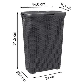 Curver Wäschebox Style, 60 L, anthrazit