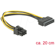DeLock - SATA power to 6 Pin PCIe - 21 cm