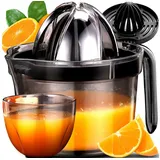 Retoo Zitruspresse Manuelle Zitronenpresse Zitruspresse Orangenpresse Saftpresse 500ml, Zitruspresse, Manuelle Zitronenpresse, Kunststoff, Dauerhaft schwarz