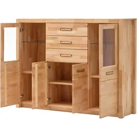 MCA living Highboard 163 x 122 x 40 cm kernbuchefarben / Braun