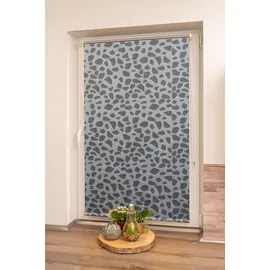 K-HOME Seitenzugrollo K-Home Verdunklungsrollo bedruckt Stein 50 x 150 cm grau/weiß