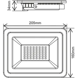 Weißes LED-Flutlicht 200-265VAC 50W 4000K