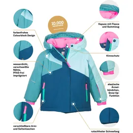 KILLTEC first instinct by killtec Unisex Baby Fisw 41 Mns Jckt Skijacke/Funktionsjacke Mit Kapuze Und Schneefang, Petrol, 110-116 EU