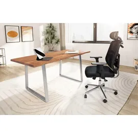 Wohnling Schreibtisch Akazie massiv / Braun
