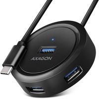 Axagon AXG HUE-P1C - USB 30 4-Port Hub, 4xA, USB-C-Kabel