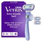 Gillette Deluxe Smooth Swirl Rasierer + 3 Klingen