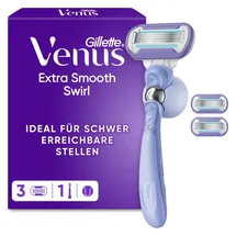 Gillette Deluxe Smooth Swirl Rasierer + 3 Klingen